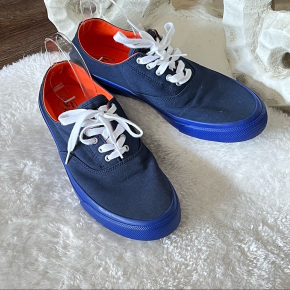 Sperry Topsider X Jack Spade New York Collab Navy Blue Orange Mens Size 9M. - Picture 10 of 10